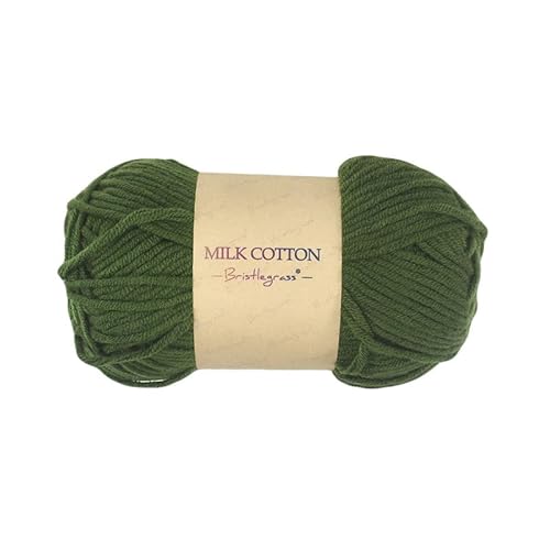 Bristlegrass Sock Army Green Garn Wolle Wonders Pure Color Medium Heavy Worsted/100% Acryl, mehrere Farben/Knäuel bieten Selektivität Gefühl wie Butta Garn, 50 g – 115 Meter von Bristlegrass