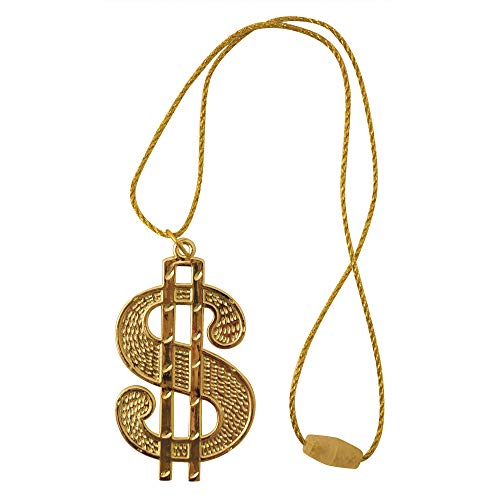 Bristol Novelty Dólar Medallón Bling Dollar-Medaillon an Schnur, Men, Gold, talla única von Bristol Novelty