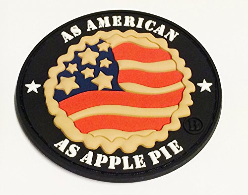 3D 8,9 cm PVC As American As Apple Pie Hook and Loop Morale Patch von Britkit