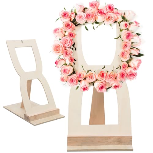 Briwooody 68,6 cm große Holz-Staffelei, Ständer, zusammenklappbare Staffelei für Kranz, Blumen, Fotoleinwand, Halter, Weihnachten, Neujahr, Hochzeit, Party, Ausstellung, natürliche Dekoration von Briwooody