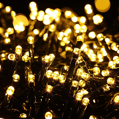 BrizLabs 1000 LED Weihnachtsdeko Lichterkette Außen, 25M Warmweiß Cluster Lichterkette Strom 8 Modi Wasserdicht Weihnachtslichterkette für Fenster Indoor Zimmer Hochzeit Party Geburtstag Balkon von BrizLabs