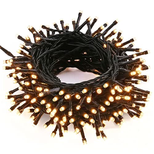 BrizLabs Außendeko Weihnachten Lichterkette, 10M 100 LED Wasserdicht Weihnachtsbeleuchtung Strombetrieben Innen 8 Modi LED Lichter für Party Hochzeit Fenster Haushalt Outdoor Garten DIY, Warmweiss von BrizLabs