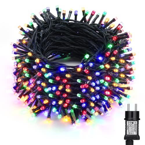 BrizLabs Weihnachtsdeko Lichterkette Außen, 30M 300 LED Bunt Lichterketten Innen mit Stecker 8 Modi Wasserdicht Weihnachtsbeleuchtung Grünes Kabel für Outdoor Garten Party Hochzeit Balkon Feier von BrizLabs