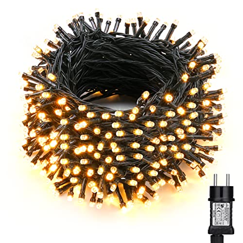 Weihnachtsdeko Lichterkette, BrizLabs 30M 300 LED Warmweiß Innen Lichterketten mit Stecker 8 Modi Weihnachtsbeleuchtung Wasserdicht für Indoor Haushalt Outdoor Garten Hochzeit Party Terrasse von BrizLabs