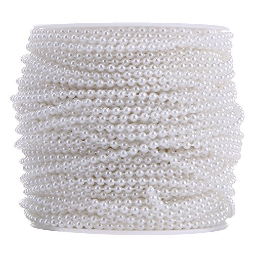 Broadroot 10 Meter 3mm Perlen Baumwolle Linie Kette Perlen Garland Hochzeit (Weiss) von Broadroot