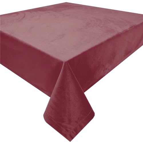 Tischdecke/Velour / 90 x 90 m / Versch. Farben/Samt / #1702 (Bordeaux) von Bronze