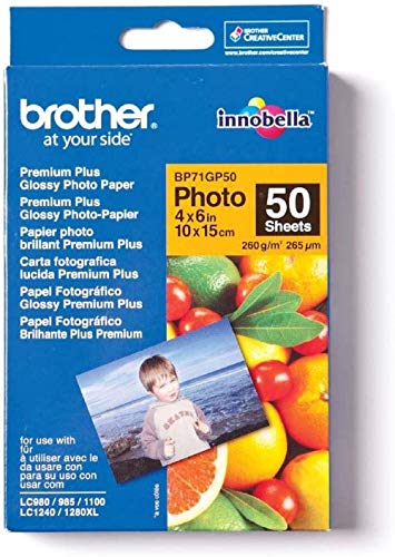 Brother BP71GP50 Fotopapier A6 50BL 260g/qm für MFC-6490CW DCP-375CW 6890CDW von Brother