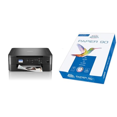 Brother DCP-J1050DW 3in1 DIN A4 Multifunktionsdrucker & Avery Zweckform 2563 Drucker-/Kopierpapier (500 Blatt, 90 g/m², DIN A4 Papier, hochweiß, für alle Drucker) 1 Pack von Brother