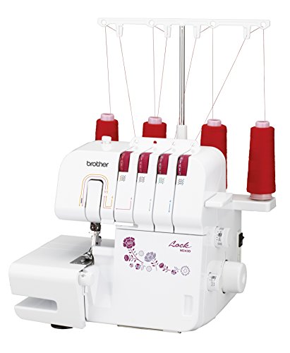 Brother M343D Overlock-Nähmaschine, Weiß/Rot, 29 x 34 x 30 cm von Brother