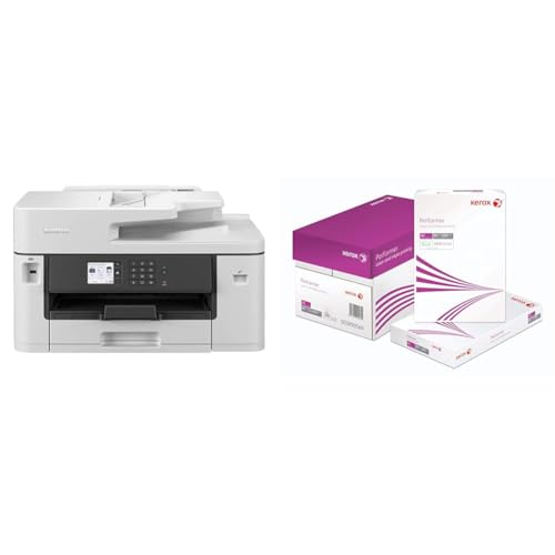 Brother MFC-J5340DW 4-in-1 Farbtintenstrahl-Multifunktionsgerät & Xerox Performer Multifunktions-Papier, 80 g/m², A3, 1 Karton, 5 Packungen, 2.500 Blatt von Brother