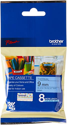 Brother P-touch MK521BZ - Schriftband, 9 mm x 8 m, nicht-laminiert, blau/schwarz von Brother