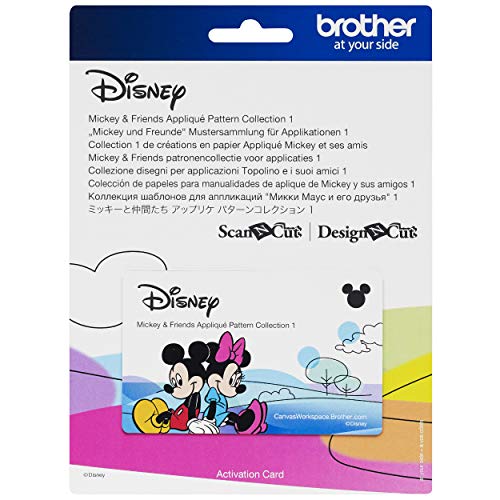 Brother ScanNCut Disney Pattern Collection 3 CADSNP03 Mickey and Friends Applikationen, 33 aufwendige Designs für Heimdekoration, Vinyl-Wandkunst, Bügelbilder für Kleidung und mehr von Brother