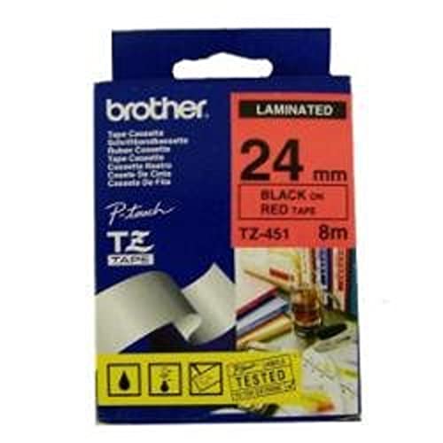 Brother Schriftbandkassette TZ451 24mm red/black von Brother