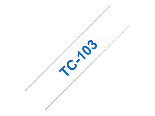 Brother TC103 Schriftbandkassette farblos blau 12mm x 7,7m laminiert für P-touch 8e series von Brother