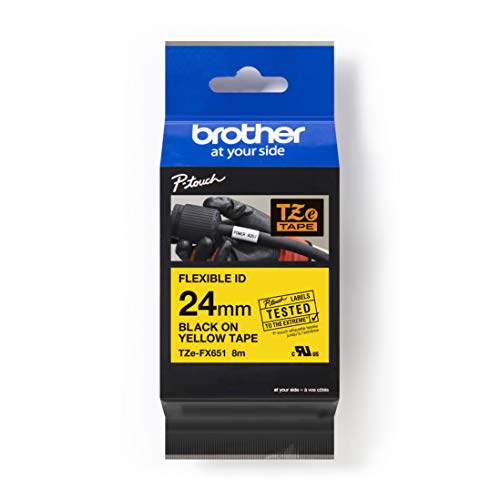 Brother TZEFX651 Thermodirektdrucktechnologie Schwarz/Gelb von Brother