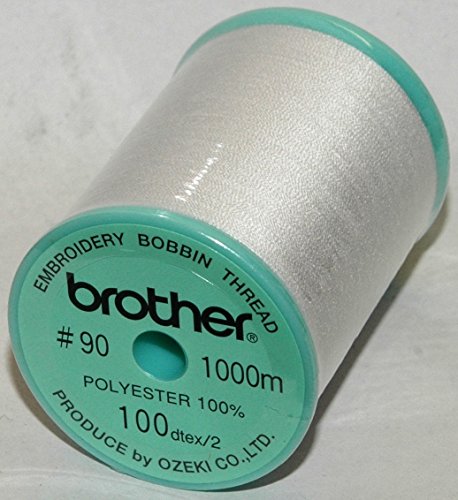 Unterfaden für Brother Stickmaschinen – Weiß, 1.000 m, Stärke 90 – 1 Spule von Brother