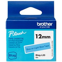 brother Schriftband Btag Btag-L33 BTAGL33, 12 mm blau auf blau von Brother