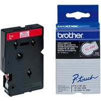 brother Schriftband TC-292 TC292, 9 mm rot auf weiß von Brother