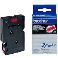 brother Schriftband TC-491 TC491, 9 mm schwarz auf rot von Brother