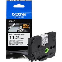 brother Schrumpfschlauch HSe-231E HSE231E, 11,2 mm schwarz auf weiß von Brother