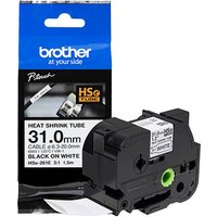 brother Schrumpfschlauch HSe-261E HSE261E, 31 mm schwarz auf weiß von Brother