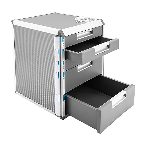 5 Fächer A4 Metall Abschließbar Schubladenbox, Desktop Schreibtisch Schubladenbox Integriertes Design Dokumenten Aufbewahrungsbox für Häuser, Büros, Schulen (5 Fächer) von Brride