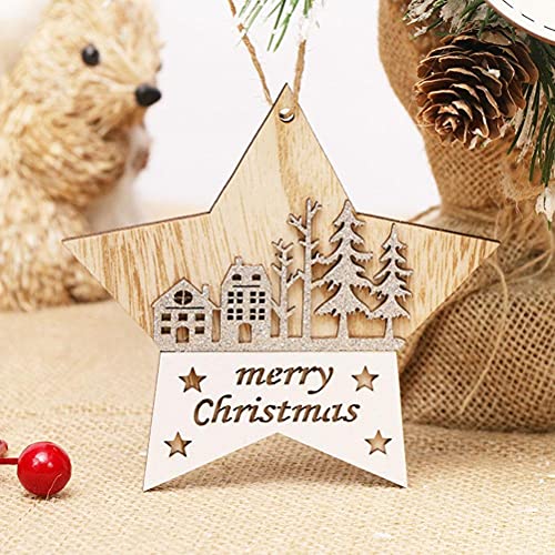 10–12 Cm Große Runde Holzkugeln Zum Aufhängen, Holzscheiben, Weihnachtsschmuck für die Weihnachtsdekoration, aus Hochwertigem Holzmaterial, 4-teiliges Set mit Idealer Größe, von Brrnoo