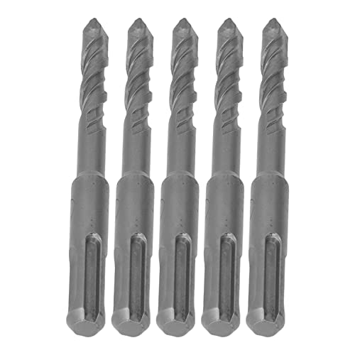 5-teiliges Hammerbohrer-Schlagbohrer-Set, Hartmetallspitze, Spirale, 2 Rillen, Schlitztyp für Ziegelstein, 110 Mm, mit für, (8 mm) von Brrnoo