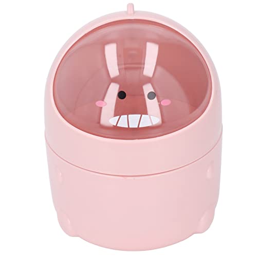 Brrnoo Mini-Desktop-Papierkorb, Süßer Baby-Mülleimer Im Dinosaurier-Stil mit Deckel/rutschfester Unterseite, für Badezimmer/Büro/Küche/Schreibtisch/Kaffee (Rosa Baby-Dinosaurier) von Brrnoo