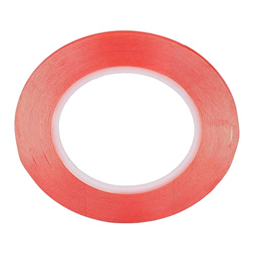 Brrnoo Stark Klebendes Doppelseitiges Klebeband in Ringform, Rot, Selbstklebende PET-Dichtung Zur Befestigung von Wohngegenständen, Wasserbeständig (10mm) von Brrnoo