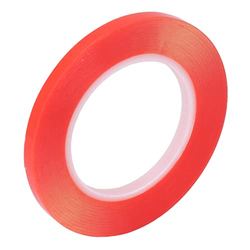 Brrnoo Stark Klebendes Doppelseitiges Klebeband in Ringform, Rot, Selbstklebende PET-Dichtung Zur Befestigung von Wohngegenständen, Wasserbeständig (15mm) von Brrnoo