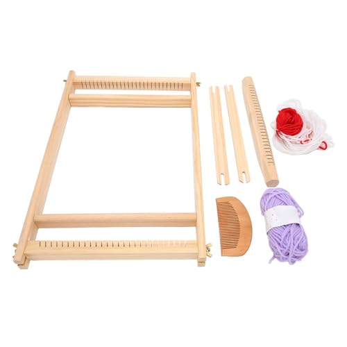 Brrnoo Webstuhl, Webbein Kit mit Mehrzweck Innovativer Bildungsdiy Handgefertigter Holzwebebucher 1 Set Weaving Kit Kit für von Brrnoo