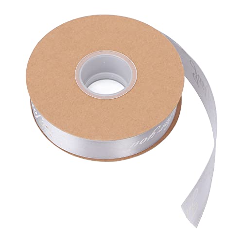 DIY Nur für Sie, Polyester Satin Ribbon Rolle 2,5 Cm Breite 45yd Länge, Maschine Wasch Bar, Romantische Verpackung, Haarband (Silbergrau) von Brrnoo