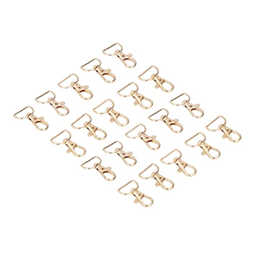 Gold Schlüsselanhänger Clip, Gold Schlüsselanhänger Zinklegierung DIY Korrosionsbeständigkeit 20 Stück Schlüsselanhänger Clip Langlebig Glänzend Sicher Schlüsselanhänger Clips von Brrnoo