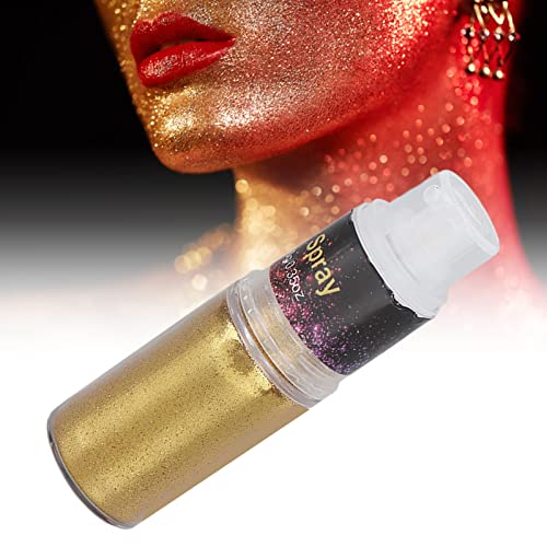 Golden Glitter Spray, Glitzer-Pulver, Spray, Glitzerpuder, Glitzer-Pulver, Make-up-Spray, ultradünnes Puder, Pailletten, für Resin, Nail Art, Gesicht, Körper von Brrnoo