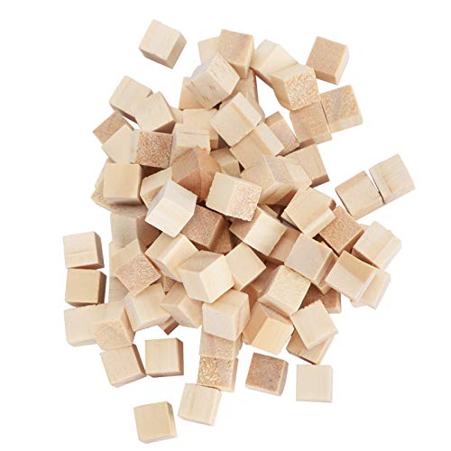 Holzhäuser für Handwerk, 10 Mm DIY -Holzwürfel 100pcs Holzwürfel für DIY -Handwerks -Puzzle -Spielzeug von Brrnoo