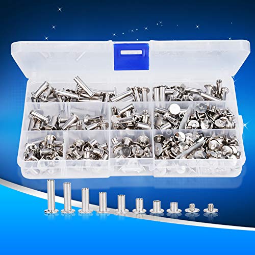 Nietmutkit, Gewindeeinsätze Flacher Kopf Nieten Set 320pcs Schrauben Muttern Gewinde Eisen -Hardware -Befestigungskit mit Eisen. von Brrnoo