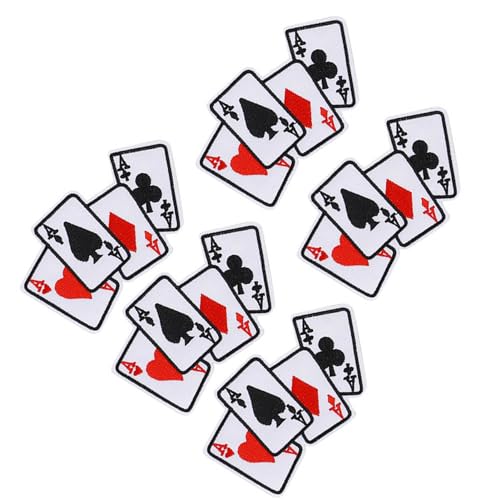 Poker Ace Clothes Patch-Eisen-On-Applikation, DIY-T-Shirt-Stoffaufkleber Zur Reparatur und Dekoration, Kleidung mit Nähen und Stickereien Poker Ace Clothes Patch-Eisen-On-Applikation, DIY-T-Shirt-Stoffaufkleber Zur Reparatur und Dekoration, Kleidung mit Nähen und Stickereien von Brrnoo