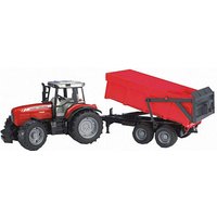 bruder Massey Ferguson 7480 Traktor mit Wannenkippanhänger 2045 Spielzeugauto von Bruder