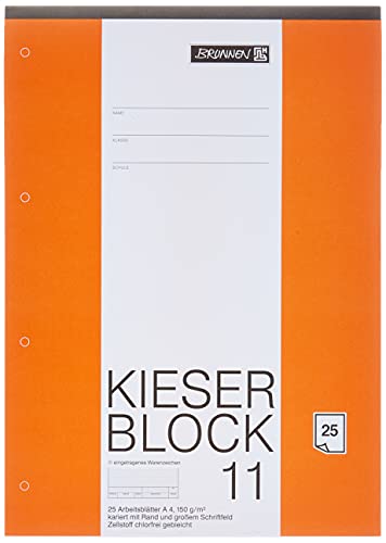 BRUNNEN 1026366221 10X Zeichenblock A4 Kieser kar 25Bl, MDF von Brunnen