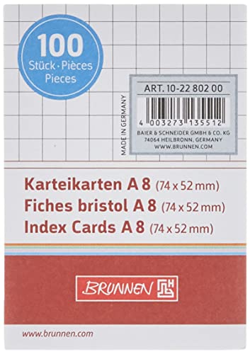 Karteikarte A8 kar ws 100St von Brunnen