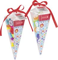 Brunnen 102740001 Radiergummi-Set "Schultüte", 13,5cm x 4,5 cm, Radiergummis 1,5cm von Brunnen