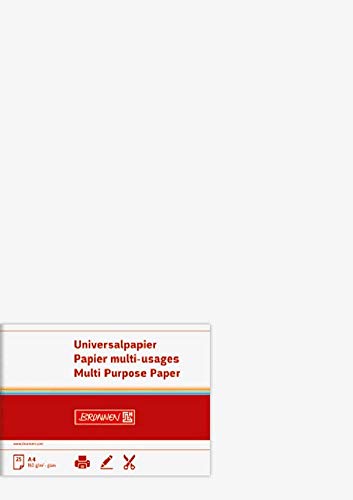 Brunnen 105122500 Universalpapier, A4, 25 Blatt, 160 g/m², weiß von Brunnen