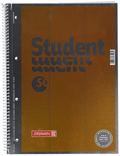 BRUNNEN Collegeblock Premium Student „Vokabeln“ | A4, Lineatur 54, 50 Blatt, gelb von Brunnen