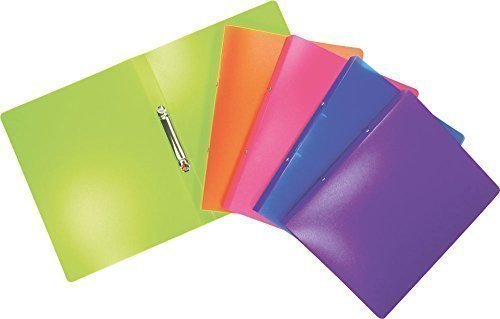 Brunnen Schul-Ringbuch FACT! - 5er Pack - je 1x orange, hellgrün, pink, lila, blau - für Schule, Studium, Job, Büro und zu Hause von Brunnen