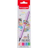 Bruynzeel Fineliner-Set, 6 St. - Pastell Colours von Multi