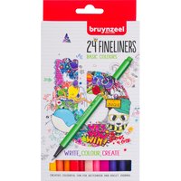 Bruynzeel Fineliner-Set 24 Farben von Bruynzeel