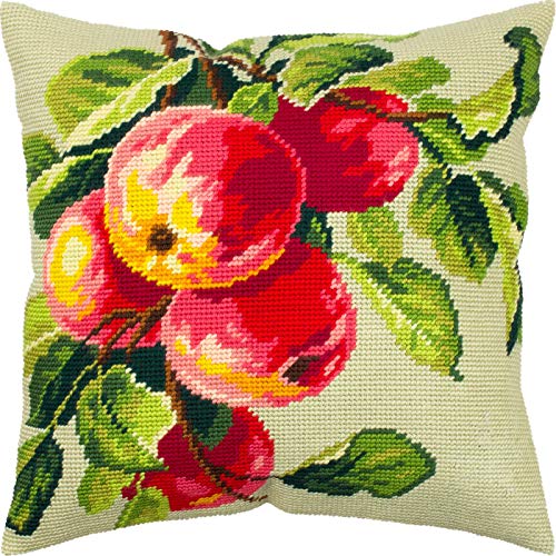 Brvsk Apfelbaumzweig. Needlepoint Kit. Dekokissen 16×16 Zoll. Bedruckter Wandteppich, europäische Qualität von Brvsk