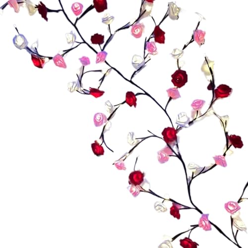 Bsbkoj LED Vine Lights, Safe String Lights, Decor String Lights, LED Fairy Lights, Glowing Vine Lights, Constant Glow Lights, Garland Lights, LED Flower Vine Lights, Romantic Ro von Bsbkoj