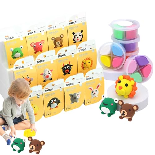 Bsbkoj Modelling Clay Kit, Foam Sculpting Clay, Pet Themed Clay Kit, Dinosaur Clay Kit, Soft Bouncing Clay, Dessert Theme Clay, Foam Clay, Air Dry Clay Set, Kids Sculpting Kit von Bsbkoj